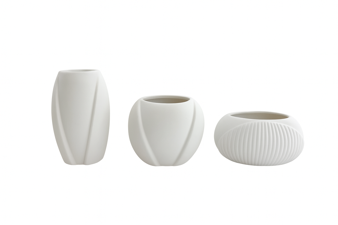 RIBBED BOWL VASE