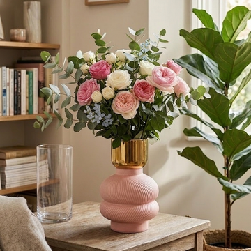 Pink Ripple Vase
