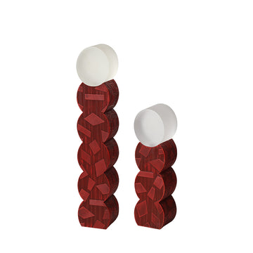 Wood Grain Cylinder - Red