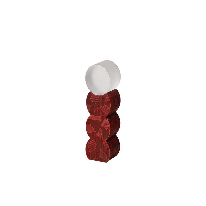 Wood Grain Cylinder - Red