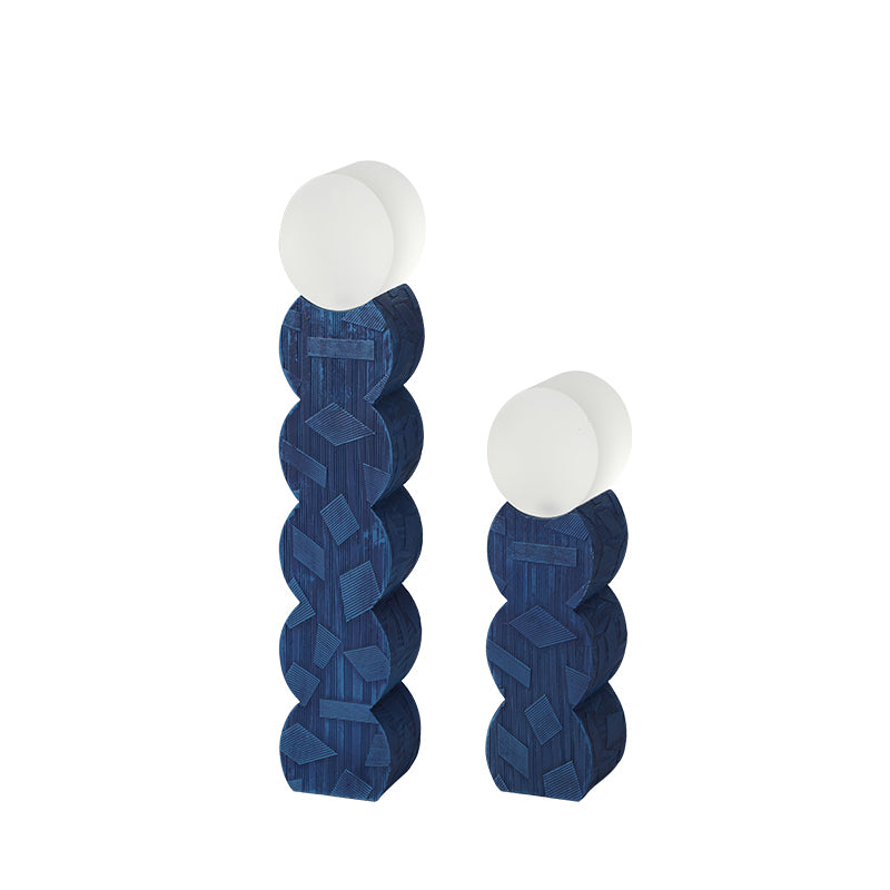 Wood Grain Cylinder - Blue