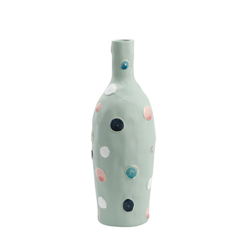 POLKA MINT VASE
