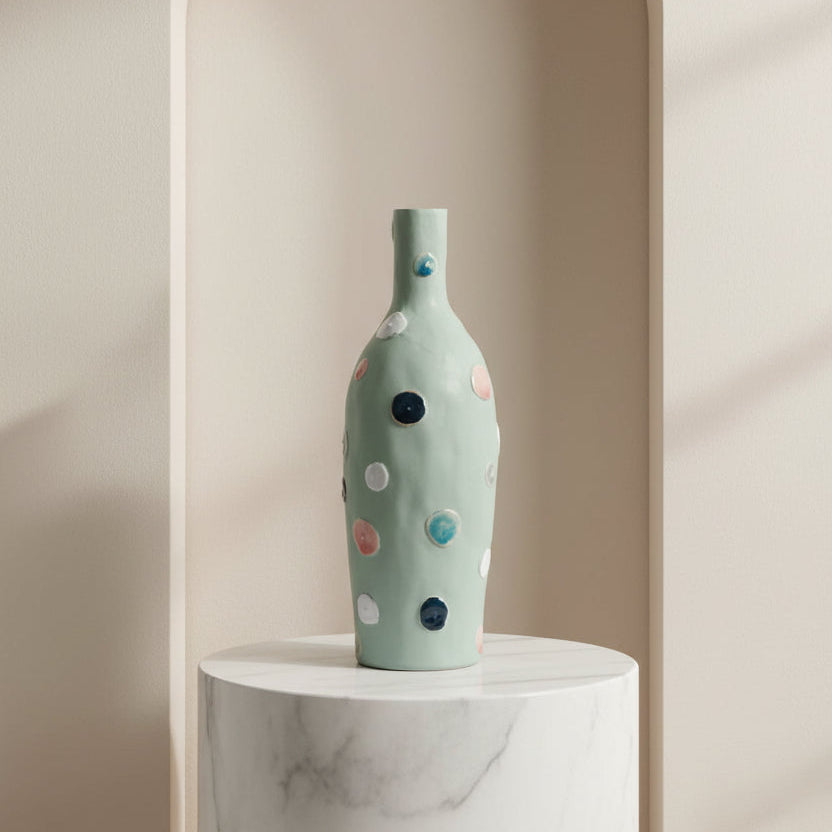POLKA MINT VASE