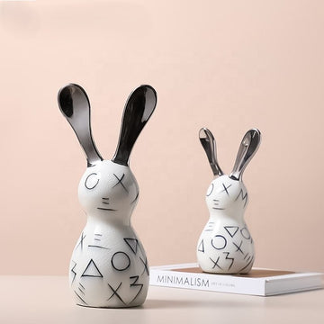 Geometric Silver Rabbit